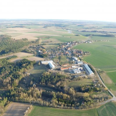 Letecký snímek Vidonín